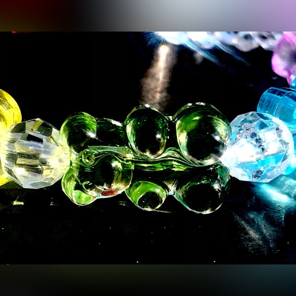 Rainbow Gummy Bear Beaded Kandi Bracelet - Picture 7 of 7